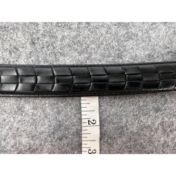 PGA Tour Belt Mens 38 Black Leather Woven Silver Buckle Western Golf Classic - Picture 13 of 16